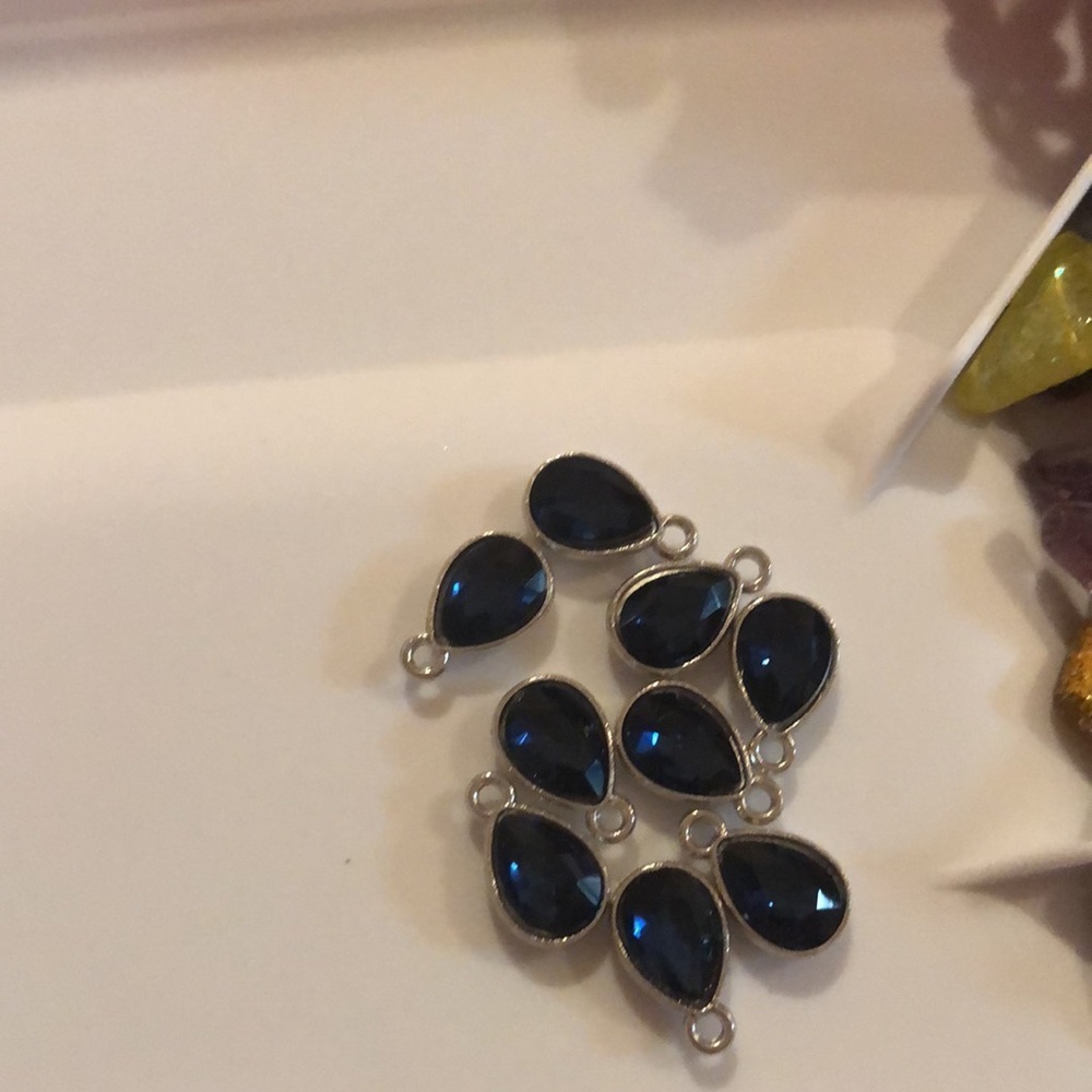 1pc NEW Faceted Stone Bezel Teardrop Multi Oval DIY Fashion Jewelry Pendants - Picture 13 of 16